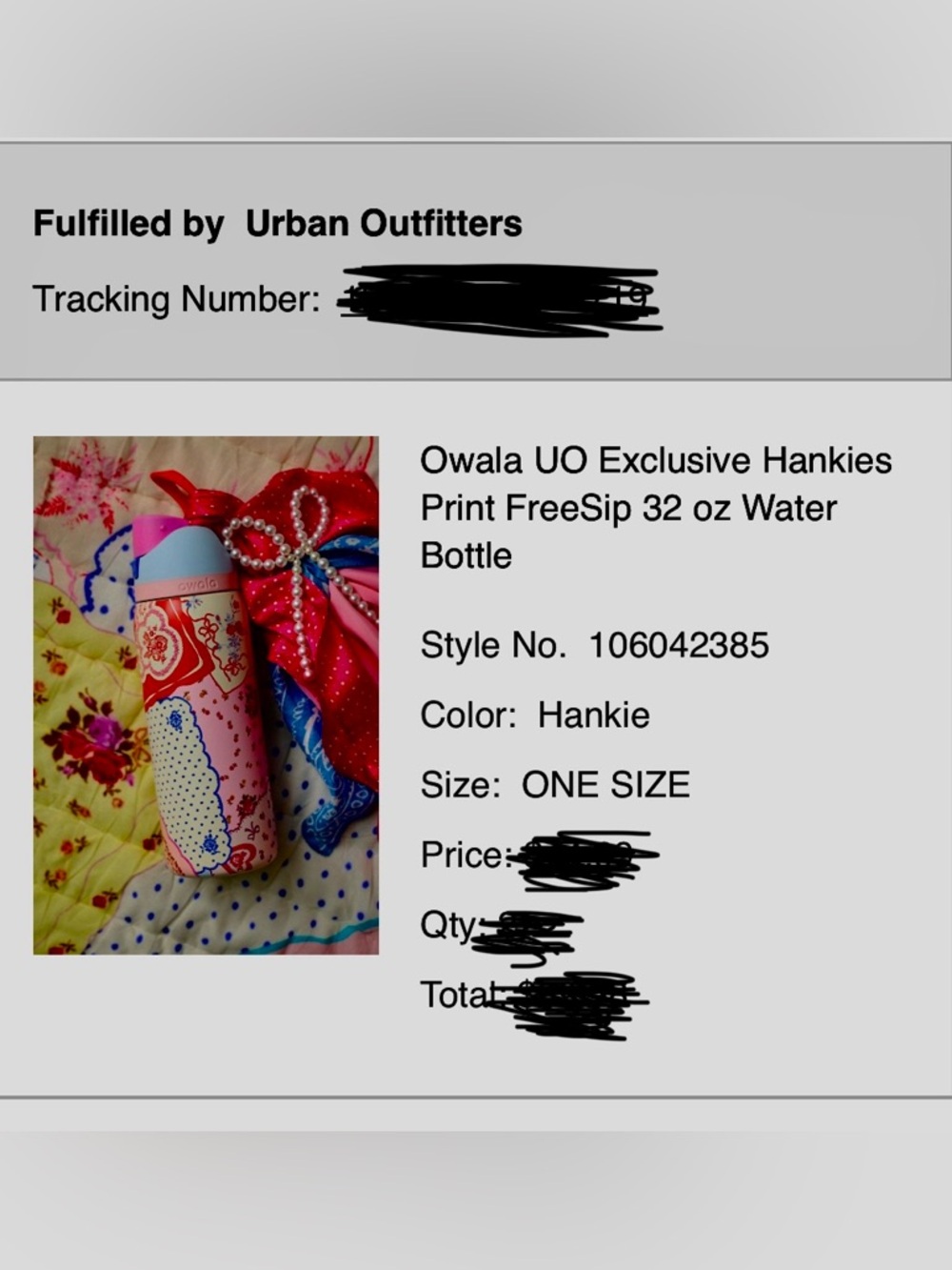 Owala UO Exclusive Hankies Print FreeSip 32 oz Water Bottle, NWT - Picture 8 of 8